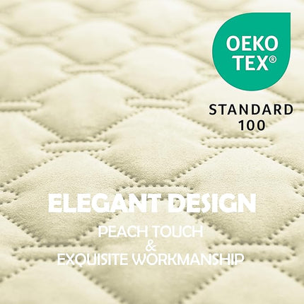 gogobunny 100% Double-Sided Waterproof Dog Bed Cover Pet Blanket Sofa Couch Furniture Protector for Puppy Large Dog Cat, Reversible (52x82 Inch (Pack of 1), Dark Cream/Light Cream)