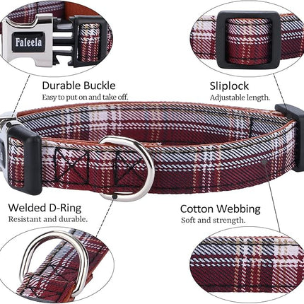 Faleela Soft &Comfy Bowtie Dog Collar,Detachable and Adjustable Bow Tie Collar,for Small Medium Large Pet (Red and White, Medium (Pack of 1))