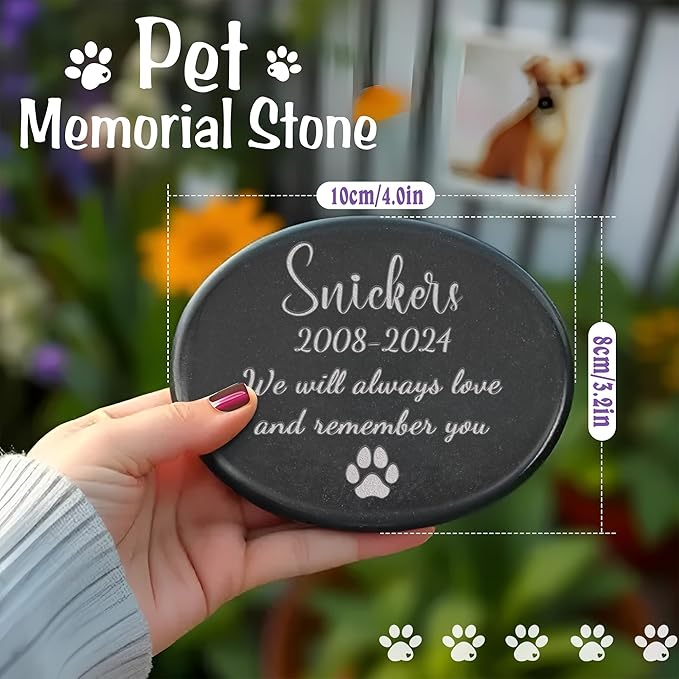 Dog Memorial Stone, Cat Memorial Stone, Pet Memorial Gifts, Loss of Pet, in Memory of Pet,Pet Lost Sympathy Gifts, Pet Memorial Stone, Dog Remembrance Gifts