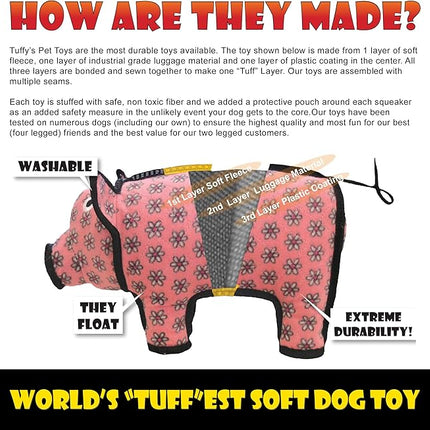 World's Tuffest Soft Dog Toy - Desert Bat - Squeakers - Multiple Layers. Made Durable, Strong & Tough. Interactive Play (Tug, Toss & Fetch). Machine Washable & Floats