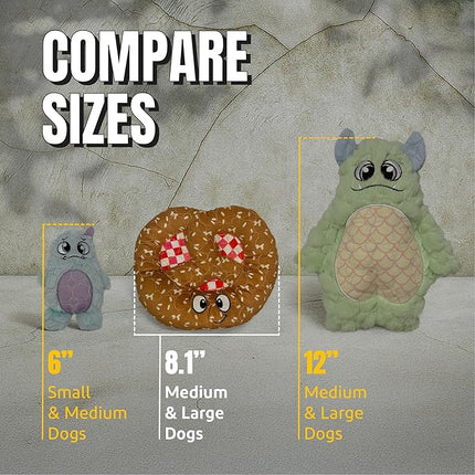 Bite Force Dog Toy - Pawsome Pretzel Squeaky Treat Dog Toy Kevlar-Reinforced for Aggressive Chewers- Brown.