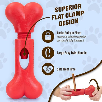 GoSports Chew Champ Bully Stick Holder for Dogs - Securely Holds Bully Sticks to Help Prevent Choking - 6 Inch Size