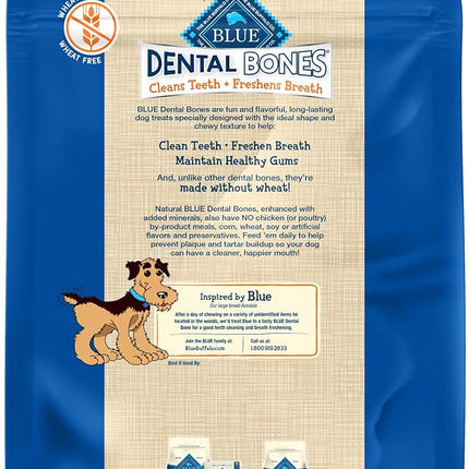 Blue Buffalo Dental Bones Small Natural Dental Chew Dog Treats Bag Value Pack