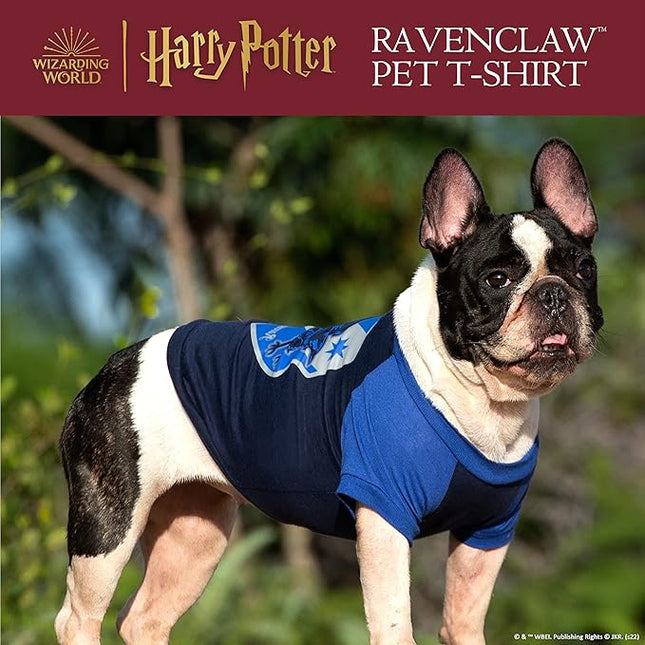 Harry Potter Ravenclaw Dog T-Shirt - Pet Costume Shirt for Dogs - Officially Licensed Dog Apparel & Accessories for Hogwarts Houses, Size Large
