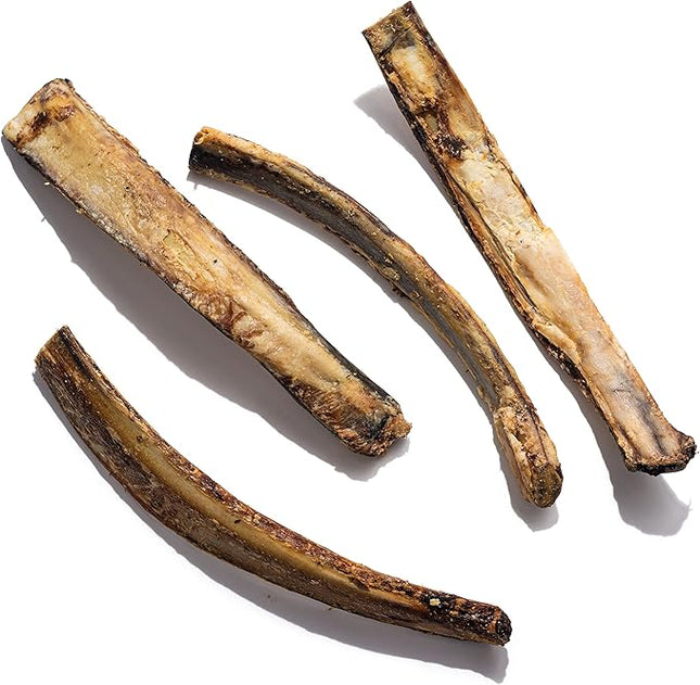 Jack&Pup 12" Rib Bones for Dogs, All Natural Dog Beef Bones, Single Ingredient Bone Marrow, Real Bone for Dogs (6 Pack)