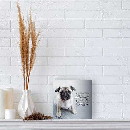 Lifesong Milestones Wooden Shadow Box Cremation Urn for Pet Ashes| Urns for Ashes of Deceased Pet Dog Cat| Sympathy Keepsake 6x6