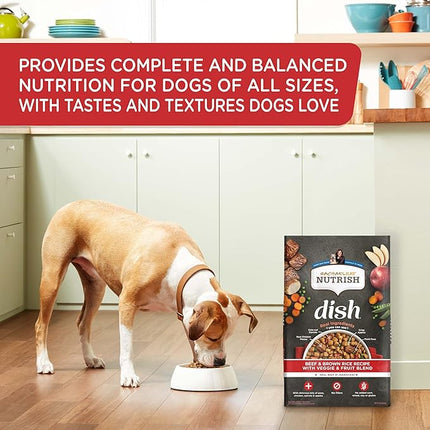 Rachael Ray Nutrish Dish Premium Natural Dry Dog Food, Beef & Brown Rice Recipe with Veggies, Fruit & Chicken, 3.75 Pounds