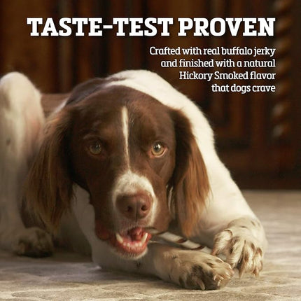 Buffalo Range Rawhide-Free Dog Treats – Natural Jerky Twists Made with Grass-Fed Buffalo – Hickory Smoked Flavor High Protein Chews for Dogs – Healthy Rawhide Alternative – 40 Count