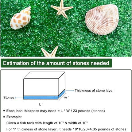 BXI 2.2 Lbs Small Aquarium Substrate Gravel Sand, Polished Smooth Fish Tank Gravel, Colorfast Uncoated Vibrant Blue Sea Glass, Decorative Stones for Vase Fillers, Fairy Garden, Potted Plants