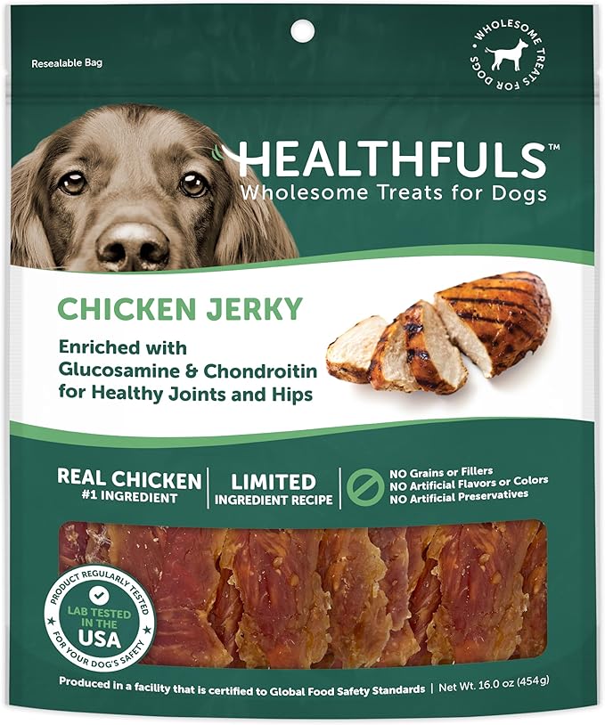 Chicken Jerky Dog Treats with Glucosamine & Chondroitin, 16oz