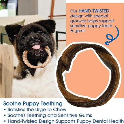 N-Bone Puppy Teething Rings Taste of Texas Pulled Pork Flavor 3 Count