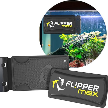 FL!PPER Flipper Magnetic Aquarium Glass Cleaner & Fish Tank Accessories | Effortless Algae Remover for Fish Tank (Max)