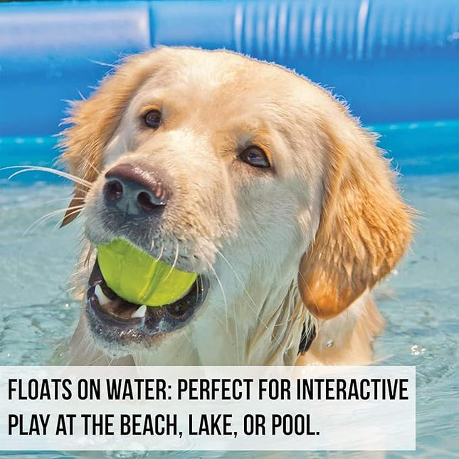 Hyper Pet Fetching Dog Toys - Throwing Ball Dog Toy Made with EVA Foam - Lightweight & Floats on Water,Green