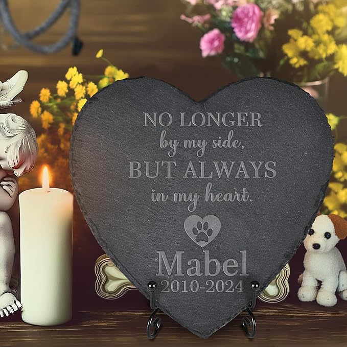 Pet Memorial Stone, Dog Memorial Stone, Dog Memorial Gifts for Loss of Dog, Pet Memorial Gifts, Pet Loss Sympathy Gift, Dog Bereavement Gifts, Dog Passing Away Gifts - Forever in My Heart