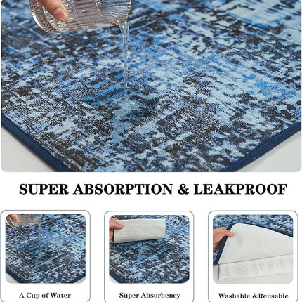 Qeils Washable Pee Pads for Dogs, 2 Pack Reusable 36x41 Super Absorbent Leakproof & Non-Slip Puppy Pads