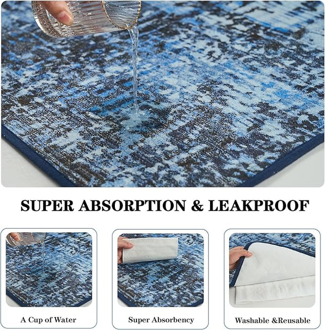 Qeils Washable Pee Pads for Dogs, 2 Pack Reusable 36x41 Super Absorbent Leakproof & Non-Slip Puppy Pads