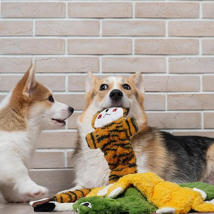 Nocciola 5 PCS No Stuffing Crinkle Dog Squeaky Toys, Durable Dog Toys for Tug of War, Tough Dog Toys for Aggressive Chewers to Keep Them Busy