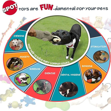 SPOT Skinneeez Rabbit 22 Inch Stuffing-Free Plush Dog Toy with Dual Squeakers – Long Interactive Chew Toy for Medium and Large Dogs – Mess-Free Play for Light & Moderate Chewers