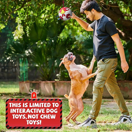QDAN Dog Balls Toys, Dog Soccer Ball Toy Soccer Balls with with Straps, Dog Toys, Pet Puppy Birthday Gifts for Small Medium Dogs, 6 Inch, Chicken Ball