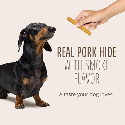 Better Belly Pork Hide Rolls with Smoke Flavor Small, 20 Count, Digestible Pork Hide for Dogs (P-94453)