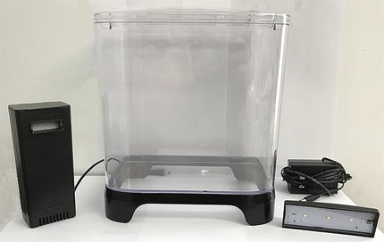 PENN-PLAX NuWave Betta Fish Tank Kit with LED Light and Internal Filter – Black – 1.5 Gallon