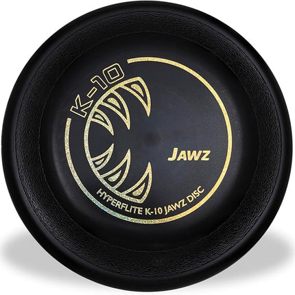 Hyperflite K-10 Jawz Midnight (Black) Disc • for Dogs Over 16" • 8.75 Inch / 155 Grams • Puncture Resistant • Made in The USA