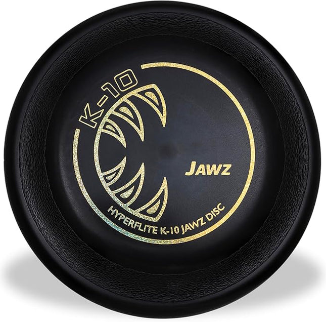Hyperflite K-10 Jawz Midnight (Black) Disc • for Dogs Over 16" • 8.75 Inch / 155 Grams • Puncture Resistant • Made in The USA