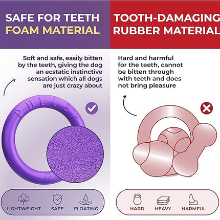 Puller Outdoor Dog Ring Toys - Dog Fetch Toy & Tug of War Dog Toy for Small Medium Large Dogs - Dog Ball & Soft Dog Frisbee Alt - Outside Dog Yard Toys - Big Dog Pull Toy - Dog Agility Jumps Tool