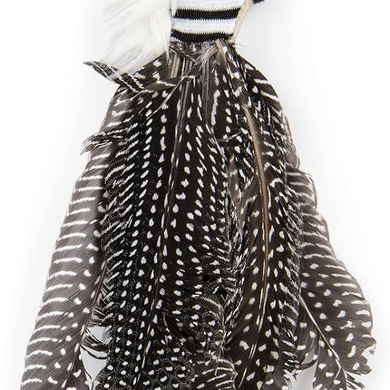 Petlinks HappyNip Zippy Zebra Feather Cat Toy, Contains Silvervine & Catnip - Black/White, One Size