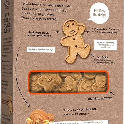 Buddy Biscuits 14 oz. Box of Grain-Free Crunchy Dog Treats Made with Natural Peanut Butter