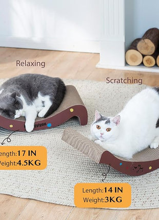 Cat Scratcher Cardboard Scratch Pad for Cats Infinity Scratchers for Indoor Cats Kitten Scratching Post as Beds Board & Furniture Reversible Couch