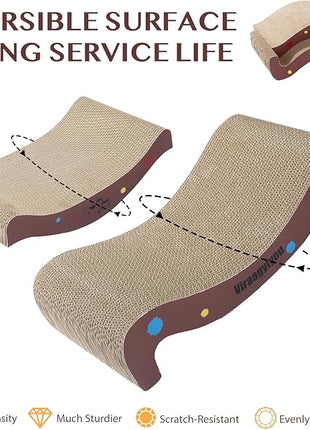 Cat Scratcher Cardboard Scratch Pad for Cats Infinity Scratchers for Indoor Cats Kitten Scratching Post as Beds Board & Furniture Reversible Couch
