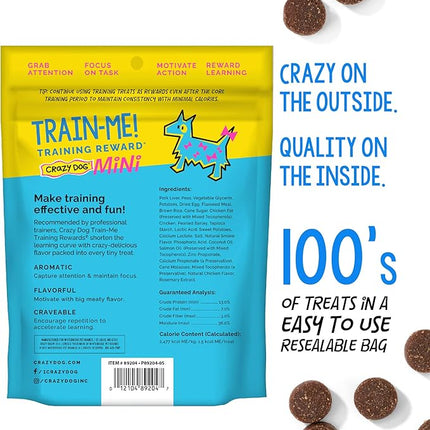 Crazy Dog Train-Me! Training Reward Mini Dog Treats , 4 Ounce (Pack of 1)