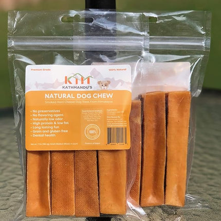 Authentic Himalayan Yak Cheese for Dogs - Small/Medium (Pack of 4) - Sourced from Pristine Himalayan Foothill, Rawhide-Free, NO preservatives