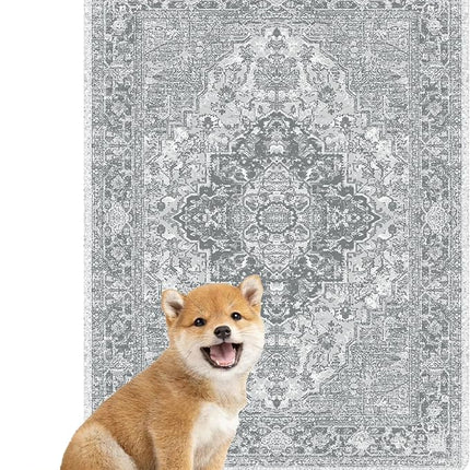 nunubaby 4PACK Washable Pee Pads for Dogs, Stylish, Non-Slip and Leak-Proof Pee Pads. Reusable Potty Pads for Dogs for Crates and Floors.(Gray/Geo, 18" x24")