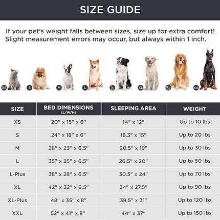 Bedsure XL Orthopedic Dog Bed for Extra Large Dogs - Washable XLarge Dog Cat Bed Waterproof, Comfort Dogs Couch Sofa with Washable Removable Cover, Pet Bed with Nonskid Bottom, Ivory, 42"