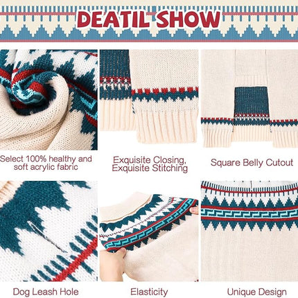 BINGPET Dog Sweater - Turtleneck Classic Knit Dog Sweaters for Small Medium Large Dogs, Pet Winter Clothes Warm Sweatshirts Outfits for Doggie and Cats Beige S