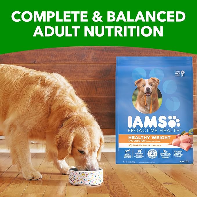IAMS Proactive Health Healthy Weight Control Adult Dry Dog Food with Real Chicken, 15 lb. Bag