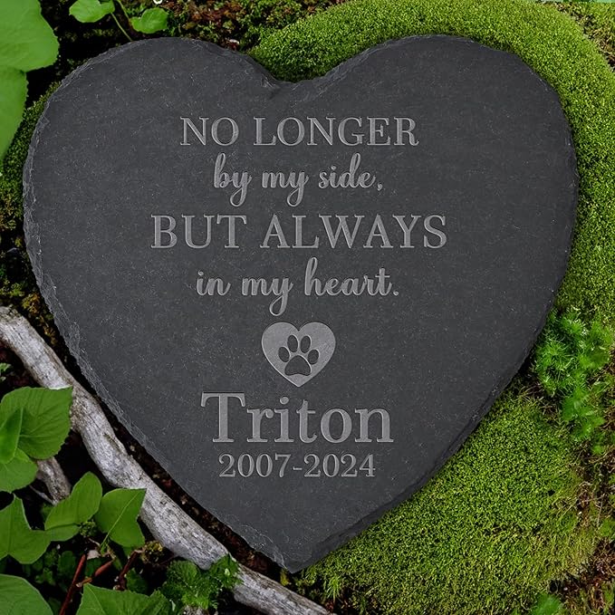 Personalized Pet Memorial Stone, Dog Memorial Gifts for Loss of Dog, Pet Loss Gifts, Pet Memorial, Loss of Dog Sympathy Gift, Dog Remembrance Gift, Pet Bereavement Gifts - Always in My Heart