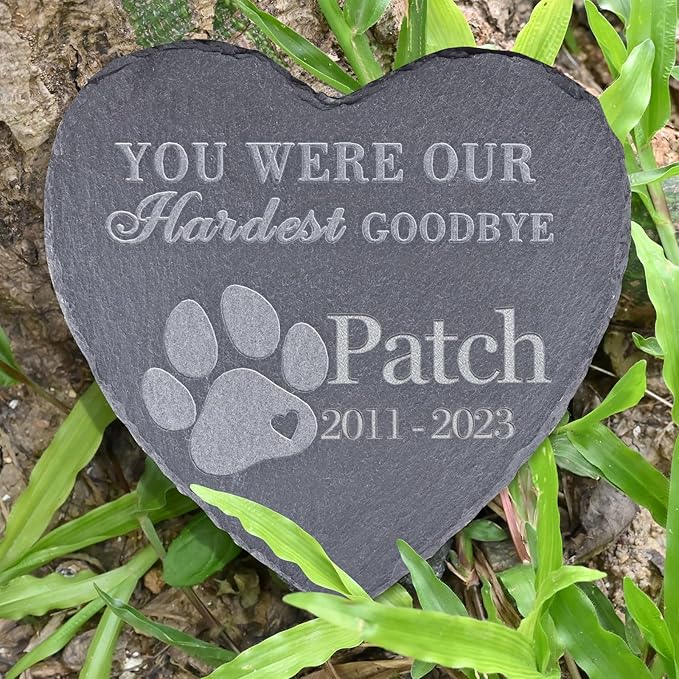 Pet Memorial Stones - Personalized Pet Memorial Gifts - Pet Loss Gifts - Loss of Pet Sympathy Gift Dog - Dog Memorial Stone - Dog Memorial Gifts - Cat Memorial Gifts for Loss of Cat