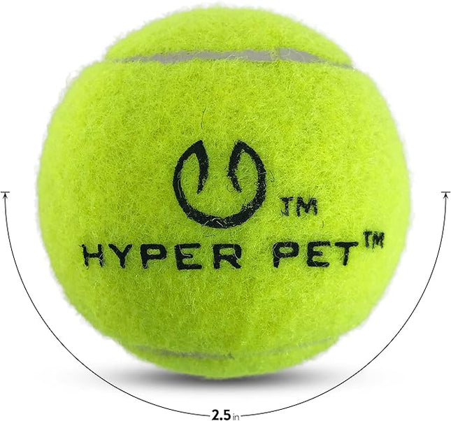 Hyper Pet Tennis Balls for Dogs (Safe Dog Ball, Tennis Balls for Exercise & Training) Interactive Toys work with Hyper Pet K9 Kannon K2 Dog Ball Launcher - 4 Pack 2.5" Green