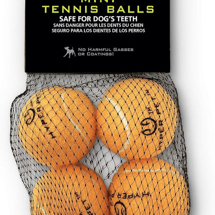 Hyper Pet MINI Tennis Balls for Dogs Safe Dog Toys & Tennis Balls for Exercise, Training, Hyper Pet K9 Kannon Dog Ball Launcher) Bright Colored Interactive Orange Pack of 4