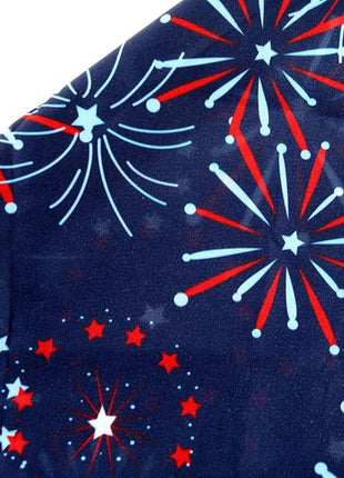 BinaryABC USA Flag Dog Bandana,American Flags Dog Bandana Pet Scarfs,4th of July American Independence Day Pet Decorations (Fireworks)