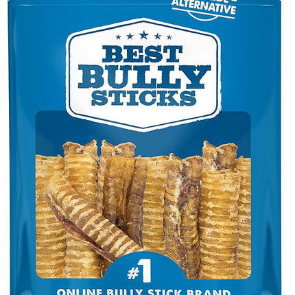 Best Bully Sticks Premium 6 Inch Beef Trachea - 20 Count (Pack of 1) - All-Natural, Grain-Free, Single-Ingredient, Supports Dental Health