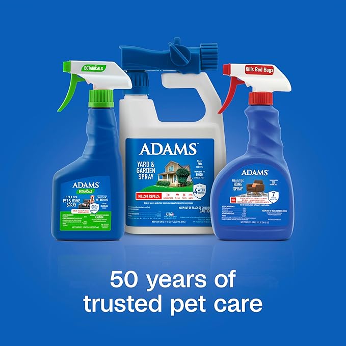 Adams Flea & Tick Home Spray with Precor, Kills Fleas, Flea Eggs, Flea Larvae, Bed Bugs, Ticks, Ants, Cockroaches, Spiders, Mosquitoes and Many Other Listed Nuisance Pests in The Home, 24 Fl Oz