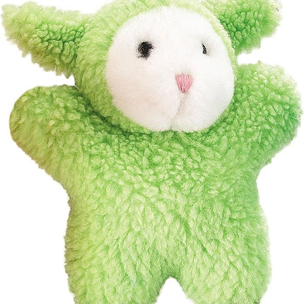 Zanies Cuddly Berber Baby Lamb Dog Toys, Green 8-Inch