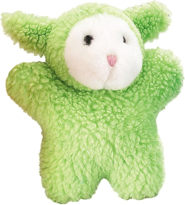 Zanies Cuddly Berber Baby Lamb Dog Toys, Green 8-Inch
