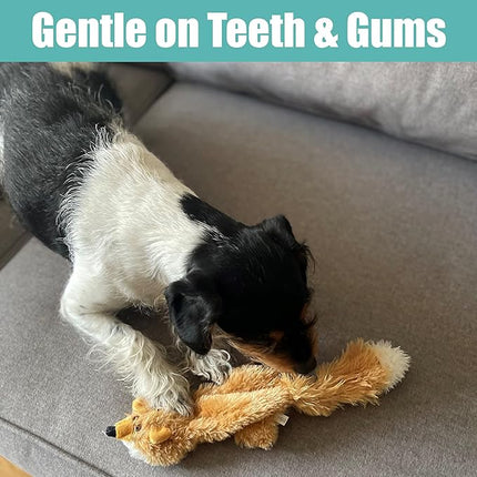 SPOT Skinneeez Fox – 14" Stuffing-Free Plush Squeaky Dog Toy for Small & Medium Dogs, Best for Light to Moderate Chewers, Mess-Free Play