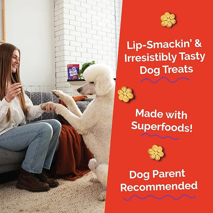 Fruitables Baked Dog Treats, Pumpkin Snacks for Dogs, Low Calorie & Delicious, No Wheat, Corn or Soy, Healthy Puppy Training Treats, Made in the USA, Apple and Crispy Bacon Flavor, 7oz