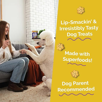 Fruitables Baked Dog Treats Variety 4 Pack (Pumpkin & Apple, Banana, Blueberry, Cranberry) - 7 oz (4 Pack)